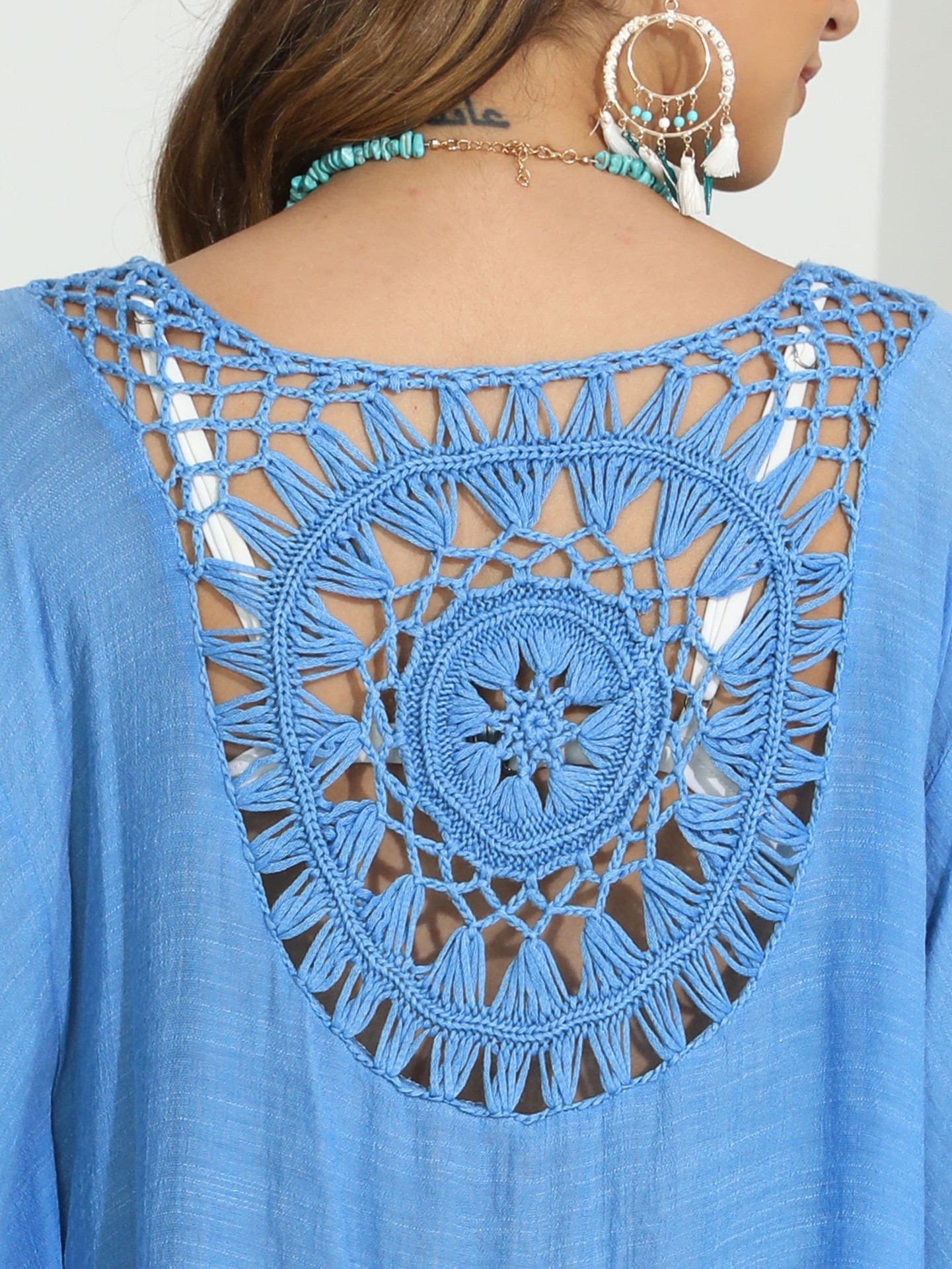 Womens Boho Beach Cover Up Casual Summer Swimsuit Kaftan